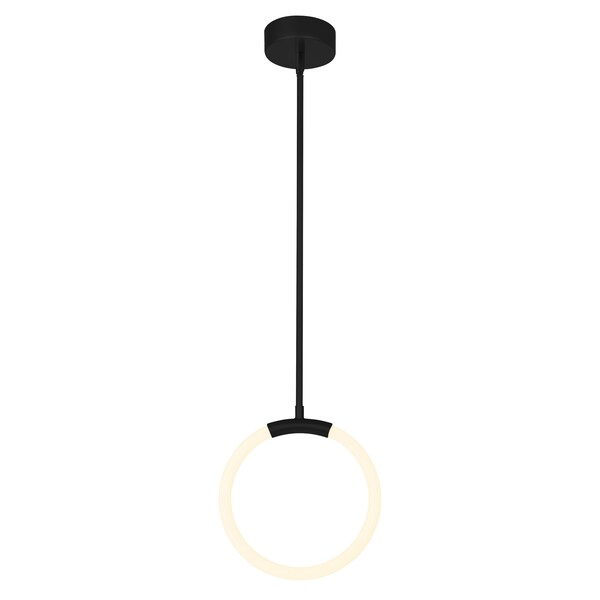 Cwi Lighting Hoops 1 Light LED Pendant With Black Finish 1273P10-1-101 - main